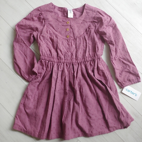 Carter's Other - Carter's NEW girls Lavender Swiss Dot Dress